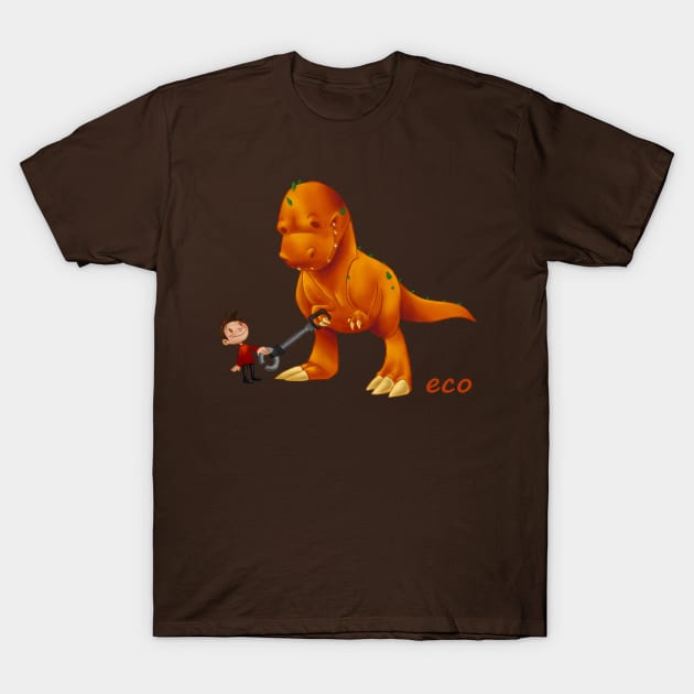 Holding Hands - Rex With Boy Edition T-Shirt by eco
